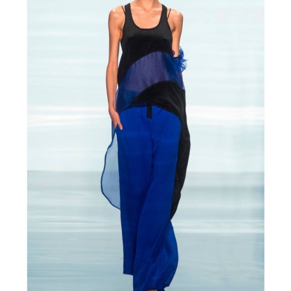 VERA WANG Sash High Low Tank Tunic